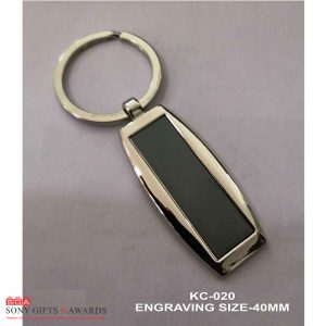 KC-020-40mm Long Black Metal Keychains