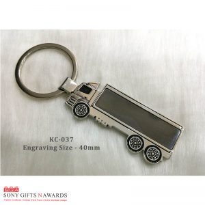 KC-037-Truck Black Metal Keychains