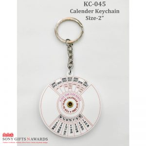 KC-045-50years Calender Plastics Keychains