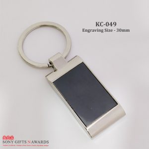 KC-049-Square Black Metal Keychains
