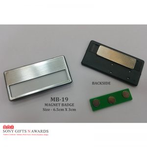 MB-019 Silver Magnet Badge