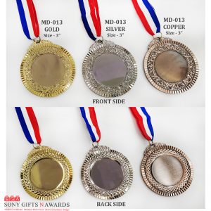 MD-013-GOLD / MD-013-SILVER / MD-013-COPPER – 3″ MEDALS
