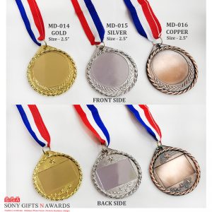 MD-014-GOLD / MD-015-SILVER / MD-016-COPPER – 2.5″ MEDALS