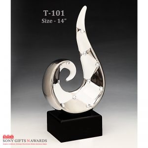T-101-14″ Trunk Silver Polyresin Trophy