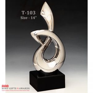 T-103-14″ Silver Polyresin Trophy