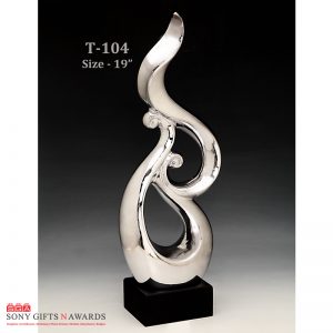 T-104-19″ Silver Polyresin Trophy