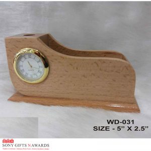 WD-031 CLOCK WOODEN PENSTAND
